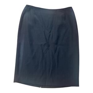 VTG Versus Gianni Versace Black Knee High Straight Career Skirt Size 46 US 10